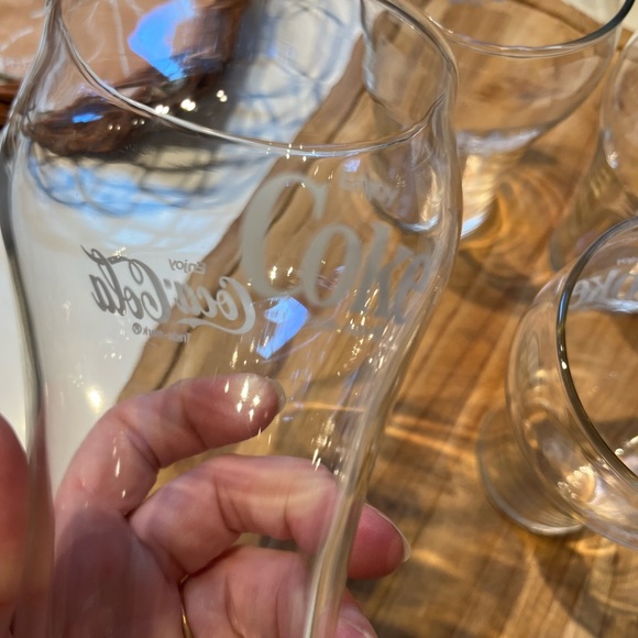 Set/4 Vintage drug store Coca-Cola glasses - Picture 6 of 10